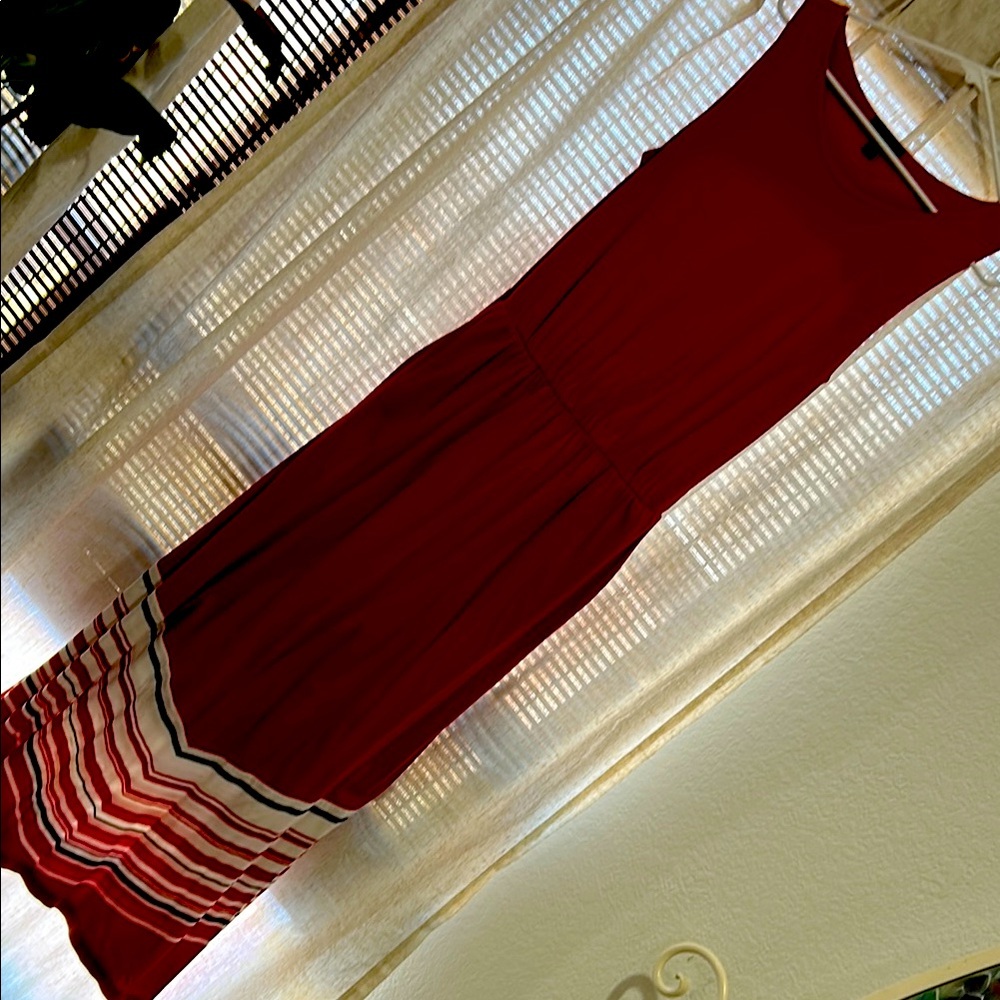 Tommy Hilfiger Red Sleeveless Sheath Maxi Dress